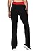 HDE Women's Color Block Fold Over Waist Yoga Pants Flare Leg Workout Leggings,Black & Red,X-Large