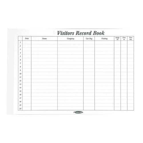 Concord CD14P Refill for Visitors Book 50 Sheets 2000 Entries 230x335mm Ref 85801/CD14P + Free finchley Refill Pen (3)