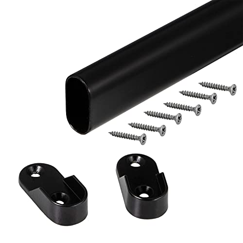 Gedotec Garderobenstange | OVAL | Schrankstange 1500 mm aus Metall |...