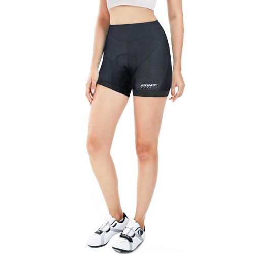 Eco-daily Cycling Shorts Women's 3D Padded Bicycle Bike Biking Underwear Shorts(Black-L)