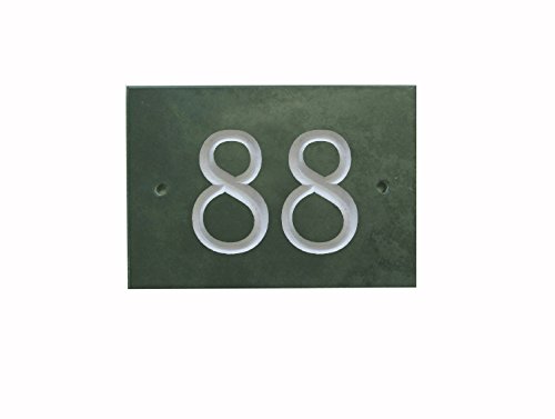 Green Slate House Number (1-99) (No 88) — image 1