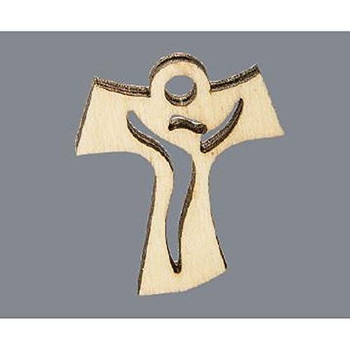 12X CROCE TAO in legno 4 cm MADE IN ITALY decorazione bomboniera