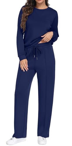 GRECERELLE Tracksuit Womens Full Set Autumn Long Sleeve Lounge Wear Sets for Women Two Piece Outfits Activewear Casual Crew Neck Pullover Tops and Jogging Bottoms with Pockets - Image 4
