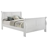 Coaster Home Furnishings Louis Philippe Traditional Wood Full Size Sleigh Bed Frame 47-inch Headboard White 204691F