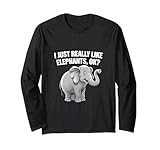 Photo Gallery i just really like elephants funny elephant lover citazione maglia a manica Photo Gallery i just really like elephants funny elephant lover citazione maglia a manica