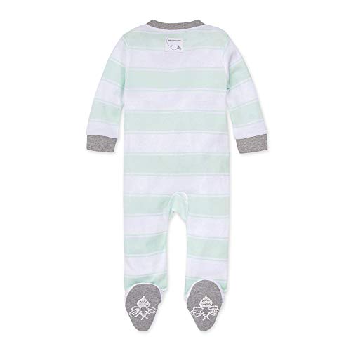 Image of Burt's Bees Baby unisex-baby Sleep & Play, Organic One-piece Romper-jumpsuit Pj, Zip Front Footed Pajama