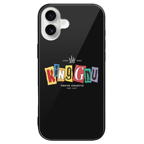 iPhone 16 Plus �P�[�X �J�o�[ �ƌ݊����̂��� TPU �K���X King Gnu �A�C�t�H�� 16 Plus �X�}�z�P�[�X �ی�P�[�X �ϏՌ� �����h�~ ���^ �y�� ���C�����X�[�d�Ή�