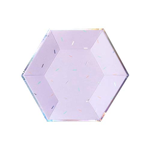 Harlow & Grey Sprinkles - Pastel Small Paper Plates, 18 Plate Multi-Color Pack, Kids Party thumb #3