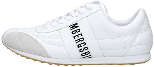  Bikkembergs, B4BKM0097 Barthel - Low Top Lace UP, Scarpe Moda Casual (White, Numeric_40)