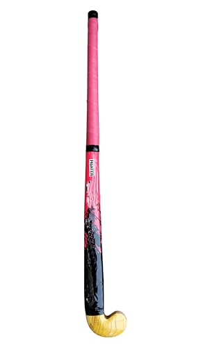 Image of Heavy-Duty Solid Wooden Hockey Stick - 36 inch Weighted Practice & Self Defense Bat for Sport