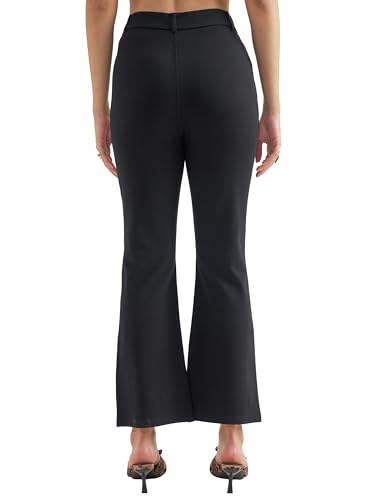 Image of Tokyo Talkies Women's Stretchable Bootcut Pants | High Rise Flared Trousers |Travel & Formal Wear|Workwear Trousers