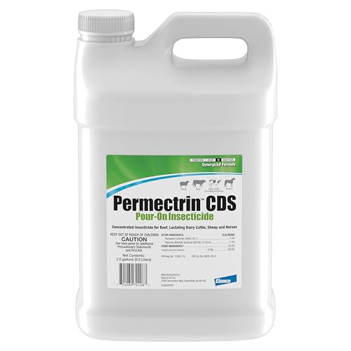 Image of Permectrin CDS Pour-on Insecticide Pour-On & Premise Spray | Controls Flies, Lice & Ticks | 2.5 Gal Jug