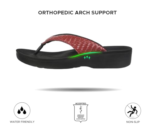 Image of AEROTHOTIC Comfortable Arch Support Flip Flops for Women Orthotic Sandals