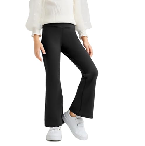 Girls Flare Pants Leggings Casual High Waisted Yoga Pants Kids Padded Bell Bottoms 5-13 Years