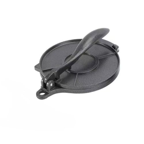 多機能 トルティーヤプレス タコス プレス機 | 手動 トルティーヤプレス機 餃子メーカー 耐久アルミ合金 延長ハンドル設計 洗いやすく衛生的 家庭用(シルバー 20cm) (20cm,ブラック)