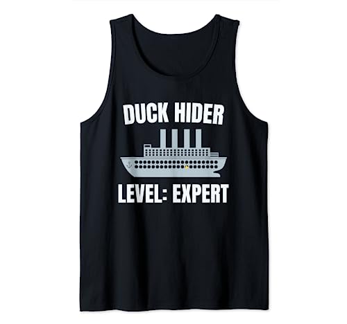 Cruise Duck Hider Level: Expert Funny Cruising Rubber Duck Tank Top