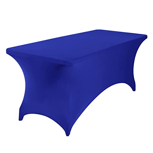 Nappe de table imperméable élasthanne 1,8m lot de 2 bleu roi