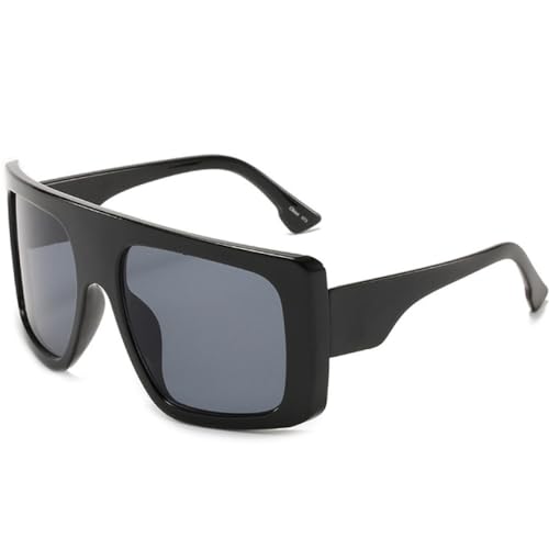 Lunettes de soleil carrées surdimensionnées luxe finition noire unique