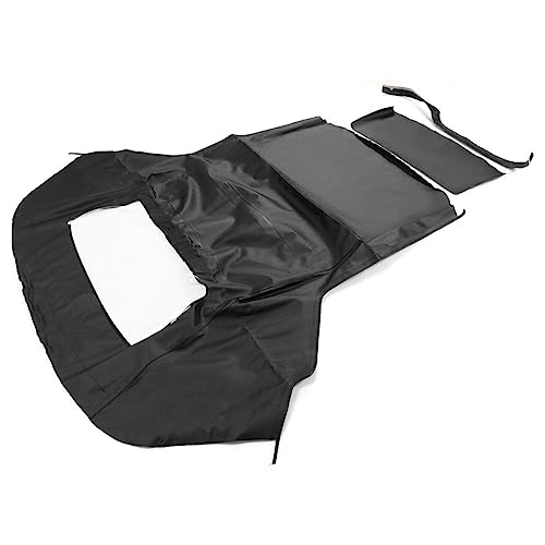 YUOQDKE Black Soft Top with Plastic Window for Ford for Mustang 1983-1993 Convertible 2Dr (Canvas,Plastic)