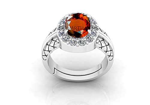 Bague hessonite réglable 11 carats fini les problèmes de taille