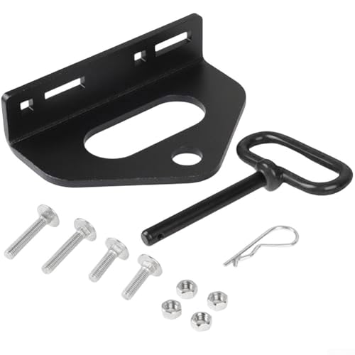 WIIYENA Kit de enganche de remolque de acero resistente para cortacésped y tractores, gancho de remolque y accesorio de soporte para carritos de golf, ATV y remolques, para artesanos