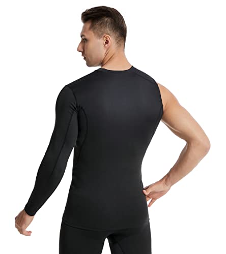 Image of New Compression Shirts for Men 1 /2 Single Arm Long Sleeve Athletic Base Layer Undershirt Gear T Shirt for Workout Basketball