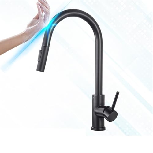 Robinet capteur rotatif 360 pour cuisine mitigeur extractible smart à poignée unique