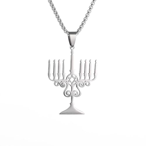 Collier pendentif punk étoile à six branches pour homme et femme tendance