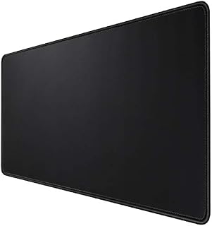 HIHUHEN Gaming Mouse Mat/Large Mouse Pad 900 x 400 x 3mm / XXL mouse pad/large size | improved precision and speed | rubber base for stable grip on smooth surfaces | non-slip (90x40 Black)