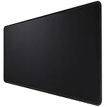 HIHUHEN Gaming Mouse Mat/Large Mouse Pad 900 x 400 x 3mm / XXL mouse pad/large size | improved precision and speed | rubber base for stable grip on smooth surfaces | non-slip (90x40 Black)