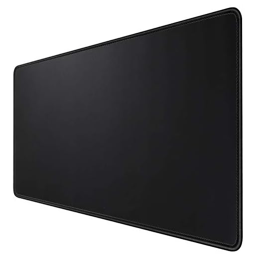 HIHUHEN Tapis de Souris Gaming, (800 x 400 mm) Grand Souris Tapis avec Base en Caoutchouc Anti-Glissant pour Maison/Bureau/Gamer (80x40 Black)