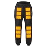 DEKKRYNFV Pantalones cargo resistentes al agua con calefacción y alimentación USB para hombre con control de temperatura de 18 zonas, pantalones resistentes al viento, a prueba de nieve, con control