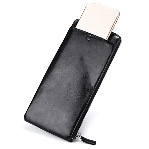 PartyKindom Long Men Wallet Lightweight Soft Leather Business Handbag with Multi Dividers for Cards Cash Coins Stylish Casual Mens Clutch for Everyday Use and Gift Giving2