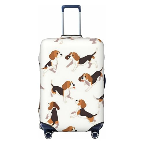Beagle Dog Cute Travel Luggage Covers For Suitcase Elastic Suitcase Protector Anti-Scratch Spandex Baggage Covers Fits 18-32 Inch Luggage X-Large