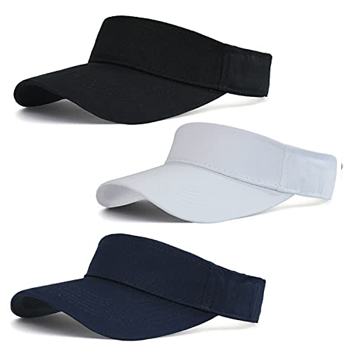Image of HH HOFNEN Sports Sun Visor Hats Cotton Twill Ball Adjustable Sun Caps for Men Women