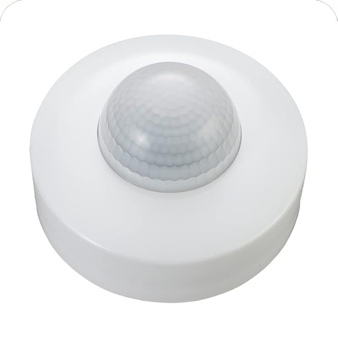 Image of Jackal Ceiling Mount PIR Motion Sensor Switch 220-240V AC, Automatic Light Controller with Adjustable Timer & Lux, 360 Detection for Home, Office, Corridor Lighting