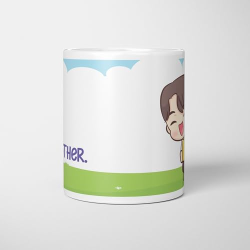 Image of Raksha Bandhan Gifts Printed Mug with Keychain Best Rakhi Combo Gift for Brother & Sister Rakshabandhan Return Gifts for Sister White 350ml Coffee Mug(Pack of 5)(Combo Set)(RMCKRCG806)