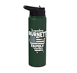 Surname Burnett US Flag Burnett Last Name Burnett Stainless Steel Insulated Water Bottle