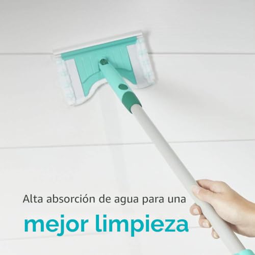 Mopa de microfibra lavable para baño y azulejos, recambio de cabezal resistente 7