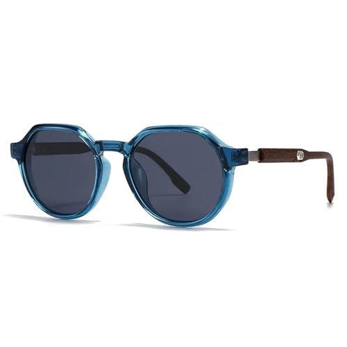 Lunettes de soleil rondes avec monture classique et protection UV400