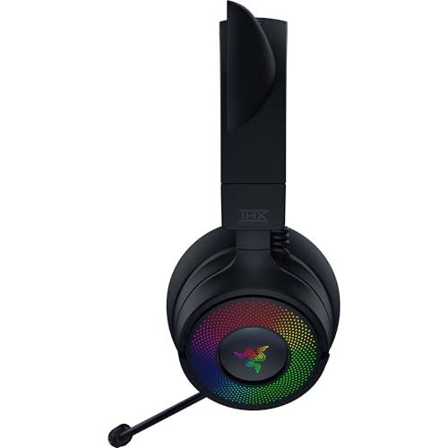 Razer Kraken Kitty V3 Pro - RGB Kitty wireless gaming Headset - reactive cat ears for streaming Headphone - Triforce 40mm Driver - Hyperspeed Wireless and Bluetooth - THX Spatial Audio | Black - Image 9