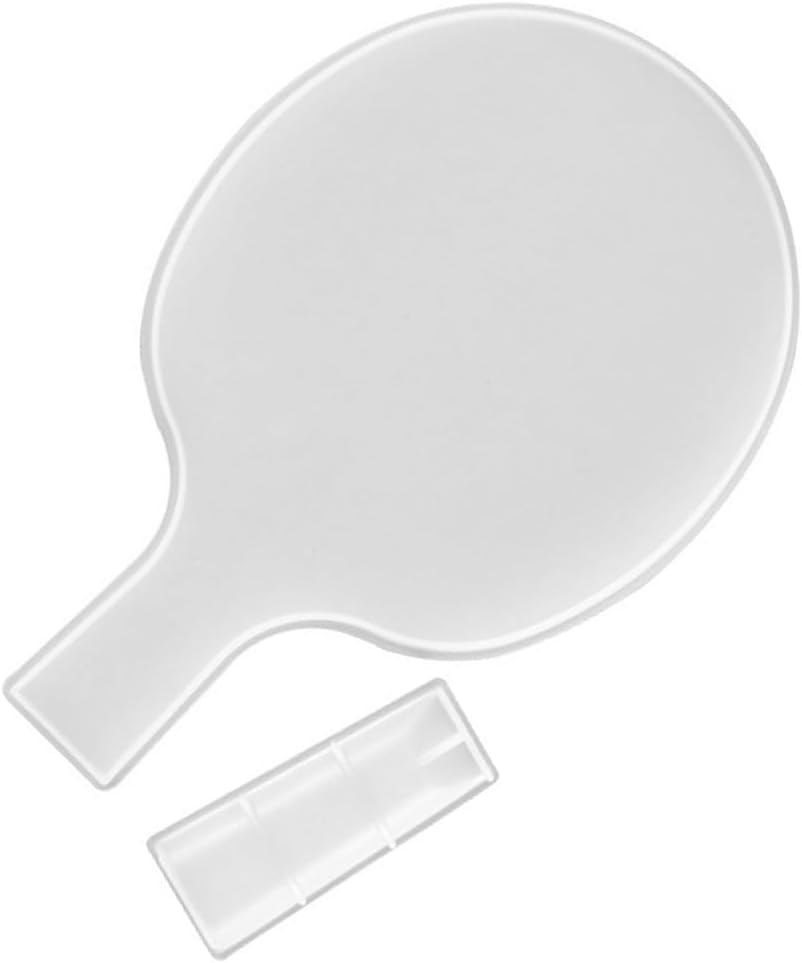 Uonlytech Silicone Table Tennis Racket Mold 9.44 X 6.22 in Clear DIY Epoxy Resin Mold for Ping Pong Paddle Resin Ornaments Making Model Craft Projects