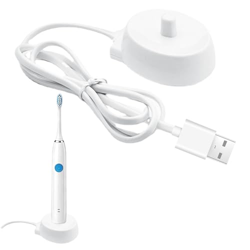 Caricabatterie Spazzolino Elettrico, Caricatore per Oral-B Modelli 3757 D12, S12, D17, D18, D19, 8850, Stazione Ricarica per Spazzolino Elettrico USB Impermeabile, Portatile per Viaggio (Cavo 1M)