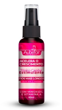 Biotina para crescer cabelo com tônico fortalecedor aubefor kit 30 dias crecimento acelerado e zero