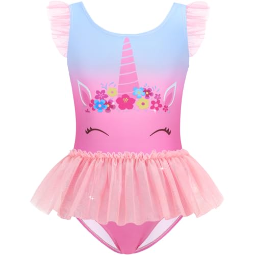 Girls One Piece Swimsuit Colorful Mermaid Bathing Suits Cute Kids Princess Beach Swimwear 2-10 Years
