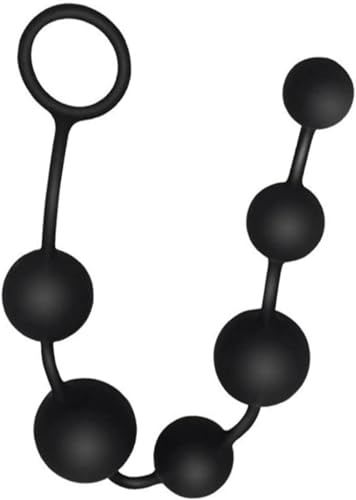 COOFINE Anal Beads 100% Silicone with Gradual Size Increase & Safe Pull Ring - Easy to Clean Anal Toys BPA & Phthalate Free for Men/Women