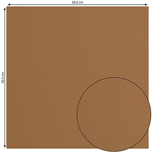 Florence Cardstock Textured, Coloured Card Making Supplies 12 x 12 inch, Brown, 20 Sheets - Image 2