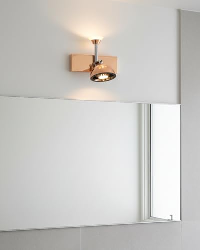 Image of swanart Modern Rose Gold and Black Wall Sconce - Adjustable LED Wall Light with Bell Shade, Energy Efficient, Ideal for Living Room, Bedroom, and Office Decor