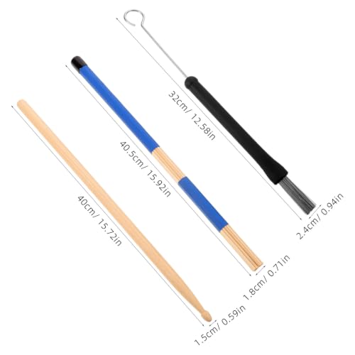 Set de Baquetas 5A de Madera de Arce con Cepillos y Bolsa miniatura 2