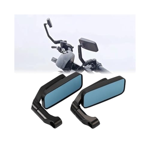 Espejos convexos traseros de fibra de carbono para motocicleta y scooter con rosca de 8mm 10mm